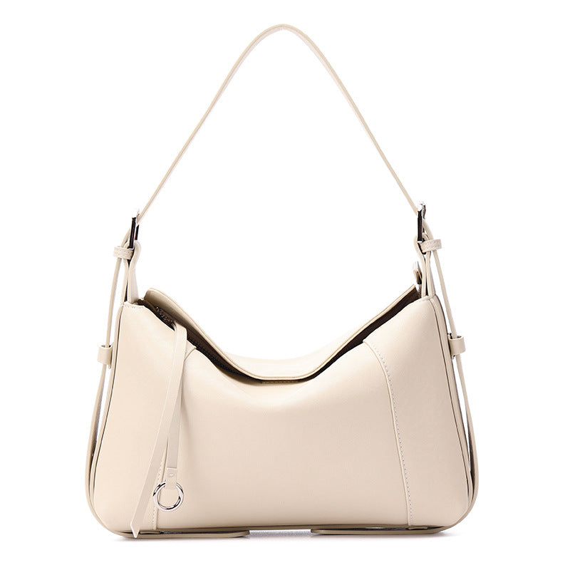 Fashion Cowhide Shoulder Bag with Crossbody Strap
