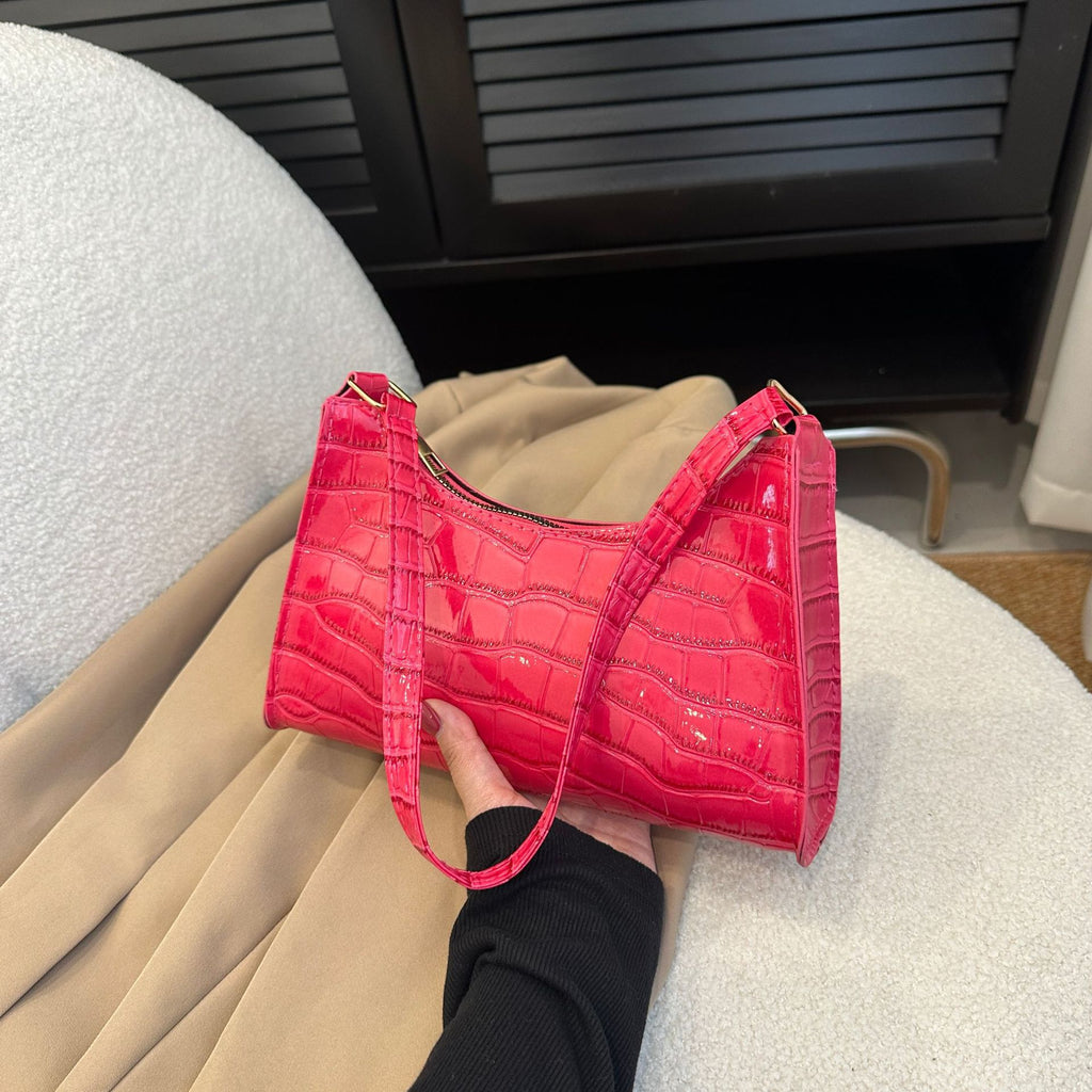 Embossed Candy Color Underarm Bag