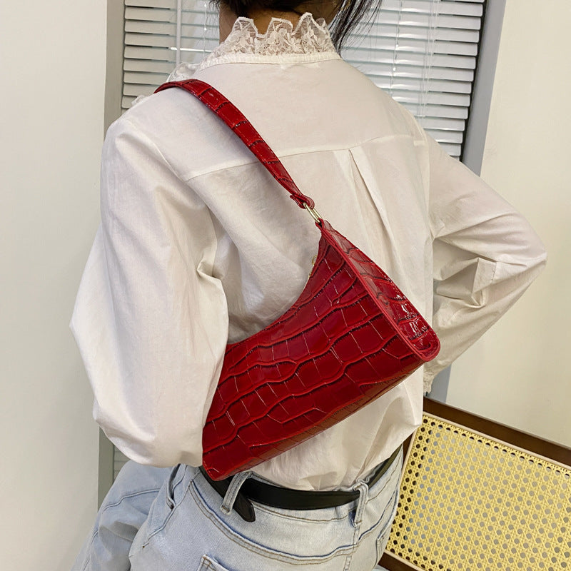 Embossed Candy Color Underarm Bag