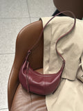 First-Layer Cowhide Crossbody Dumpling Bag