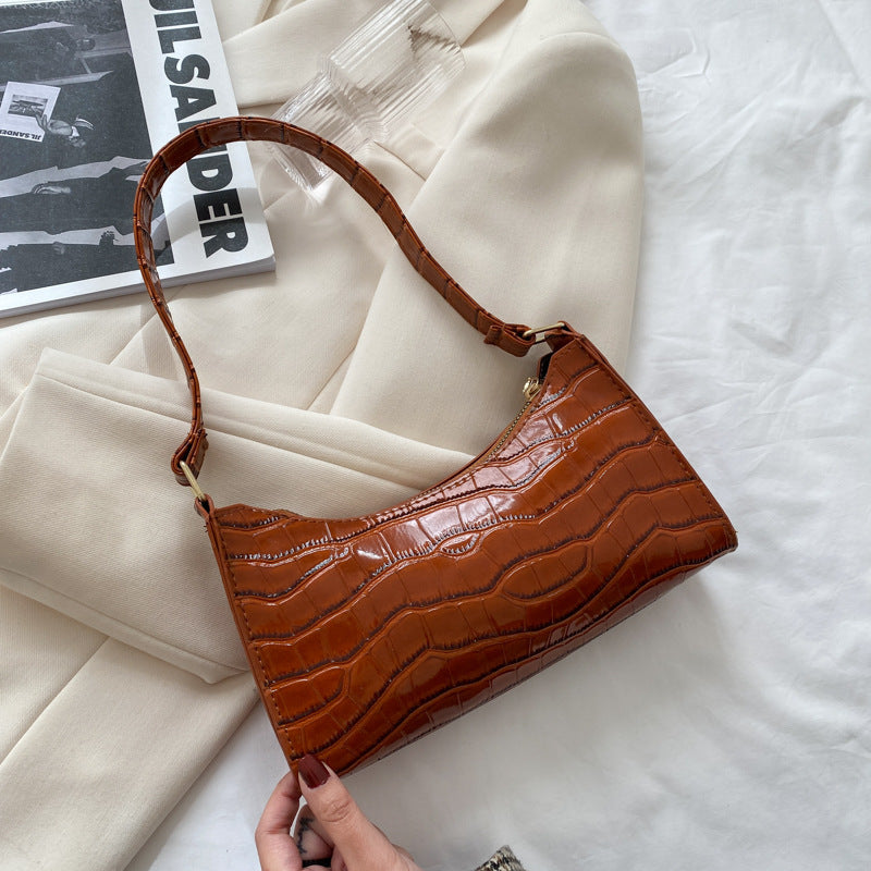 Embossed Candy Color Underarm Bag