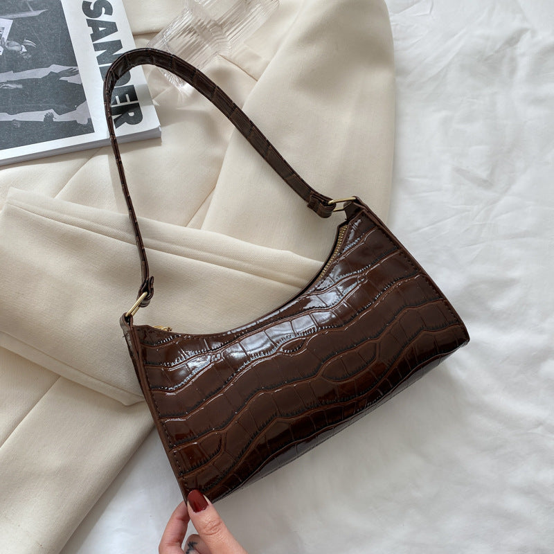 Embossed Candy Color Underarm Bag
