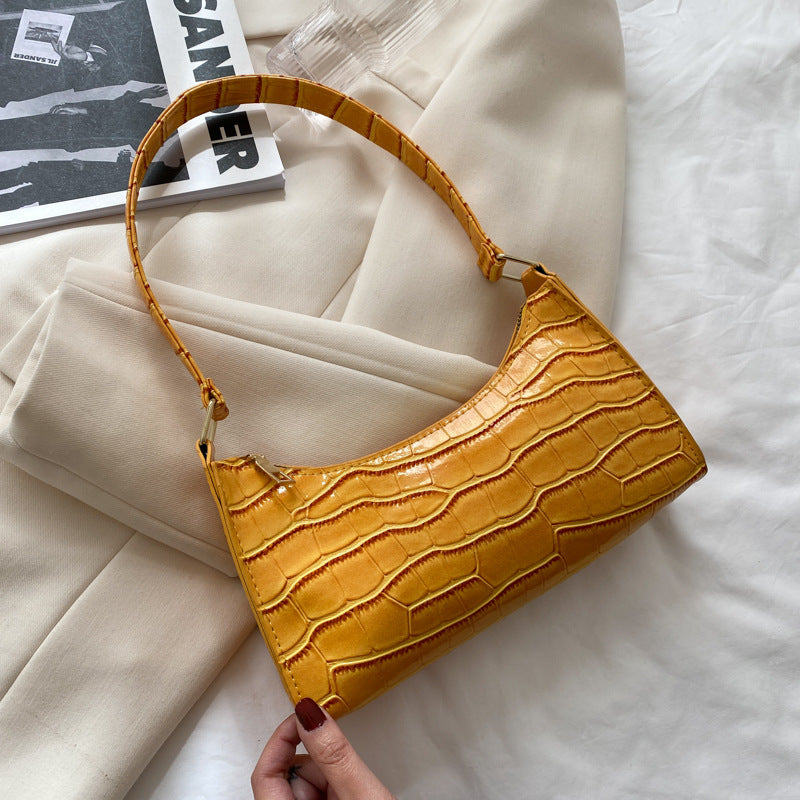 Embossed Candy Color Underarm Bag